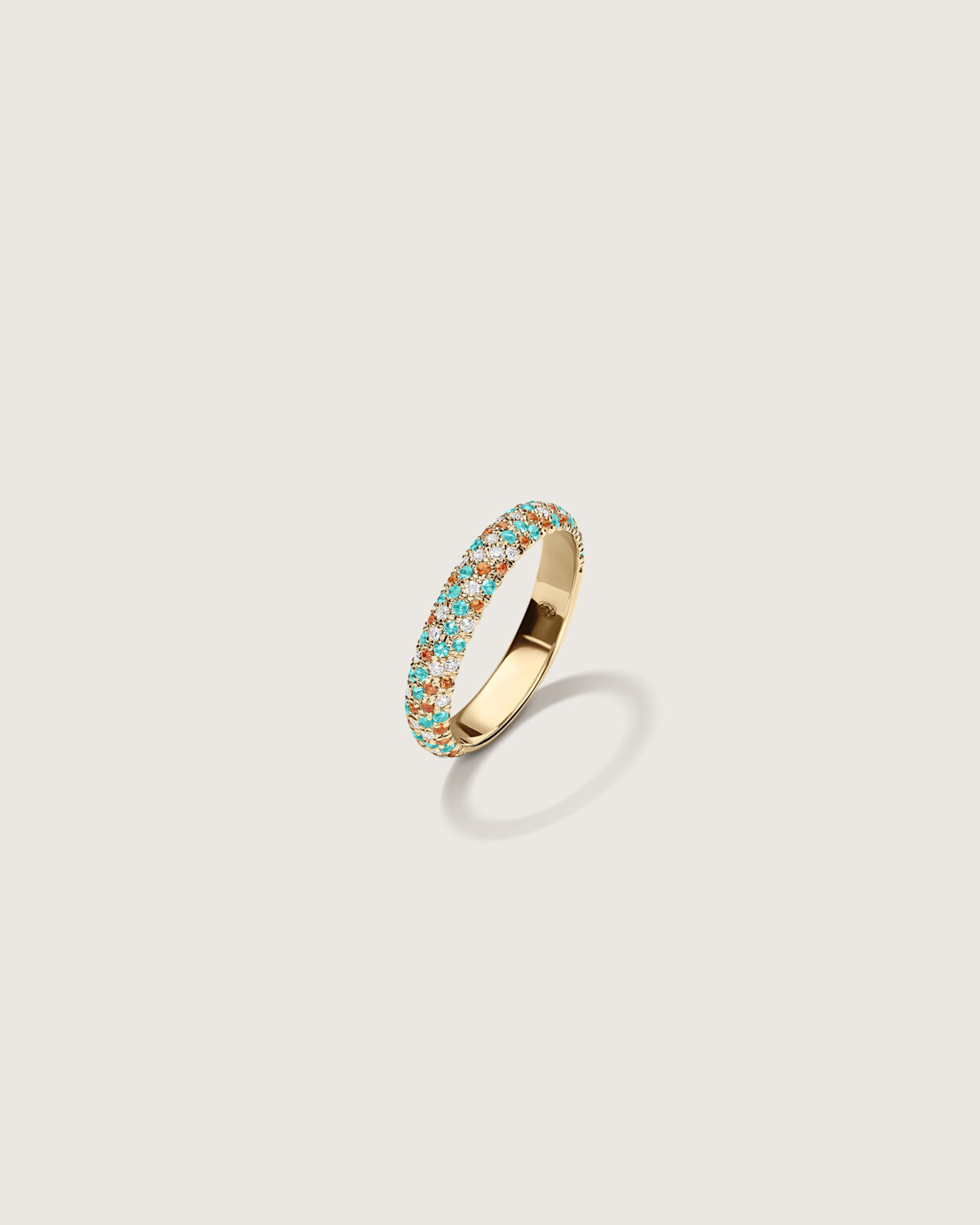 EO_Zulu Laguna_Ring_GabrielleMidi_1,1mm_ParaibasOrangeSapphireWhiteDiamonds_Yellow_FantasyBrown_Collection_LoRes